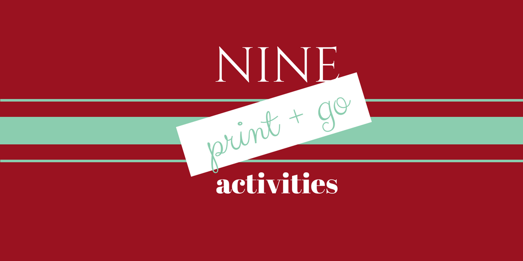 9 Print + Go Activities – The LearnEd Teacher